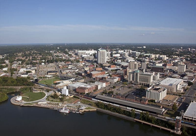 Title: Aerial view of Montgomery, Alabama Physical description: 1 photograph : digital, TIFF file, color. Notes: Title, date, and keywords p