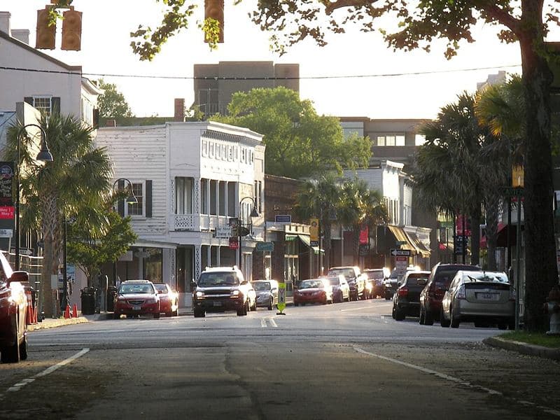 Bay Street, Beaufort, South Carolina, United States.
